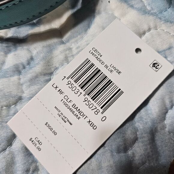 NWT Coach Bandit Crossbody Purse in Faded Blue Calf Leather - Picture 8 of 9